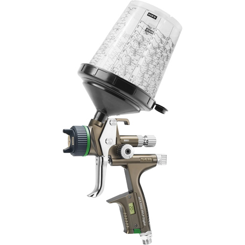 Pistolet de peinture de premi&egrave;re qualit&eacute; pour peinture automobile avec psi num&eacute;rique X5500 HVLP 1,2 I RPS D, Entr&eacute;e d'air 1/4" NPT, 15,19 pi³/min, Capacit&eacute; 0,6 L/0,9 L, 0,17 psi Industrial Sales