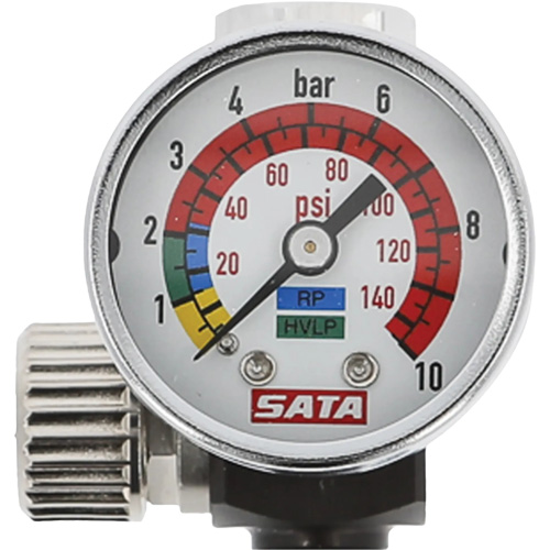 Microm&egrave;tre d'air avec manom&egrave;tre, 1/4" (filetage m&acirc;le) et G 1/4" (filetage femelle) Industrial Sales