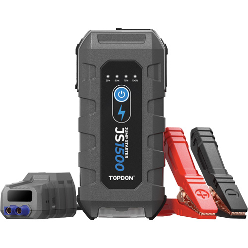 D&eacute;marreur d'appoint, survolteur, banque d'alimentation et lampe de poche JumpSurge1500 Industrial Sales