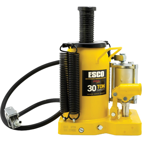 Pro Series  Bottle Jack, 30 tons, Air Hydraulic, 20" Raised Height Industrial Sales