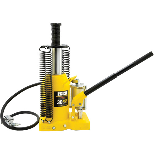 Pro Series  Bottle Jack, 30 tons, Air Hydraulic, 20" Raised Height Industrial Sales