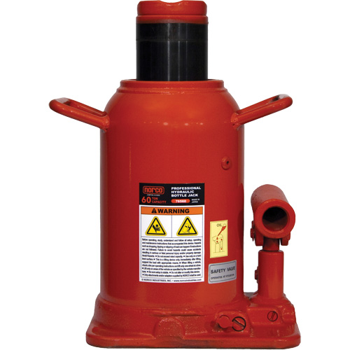 Professional Bottle Jack, 60 Ton(s), 18-11/16" Raised Height Industrial Sales