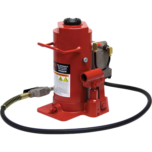 Cric-bouteille hydraulique de hauteur standard, 20 tonne(s), Air comprim&eacute;/hydraulique, 20-1/2" Hauteur &eacute;lev&eacute;e Industrial Sales