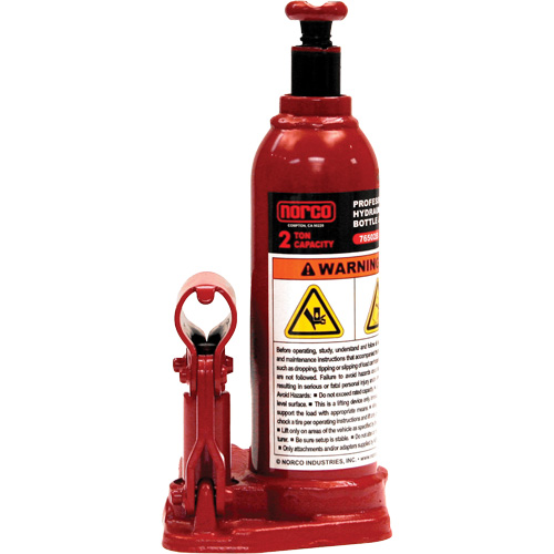Professional Hydraulic Bottle Jack, 2 Ton(s), 14-1/2" Raised Height Industrial Sales