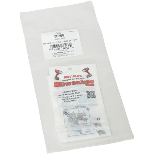 1/4" Clips & O-Rings Set for Milwaukee - Bulk Industrial Sales