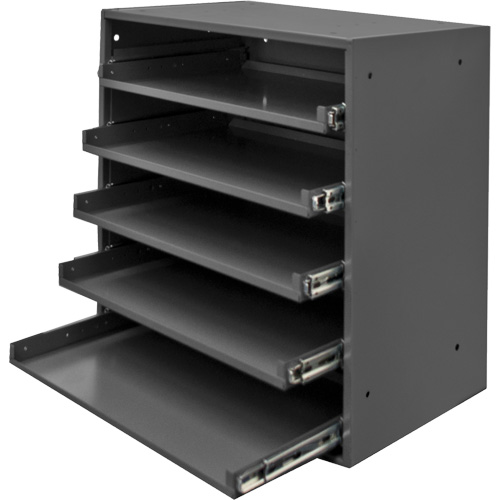 Compartment Box Cabinet, Steel, 5 Slots, 20-1/2" W x 12-1/2" D x 21" H, Grey Industrial Sales