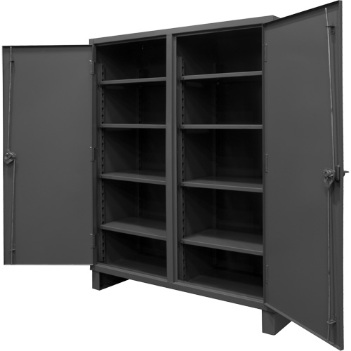 Armoire tr&egrave;s robuste, Acier, 8 Tablettes, 78" h x 72" la x 24" P, Gris Industrial Sales