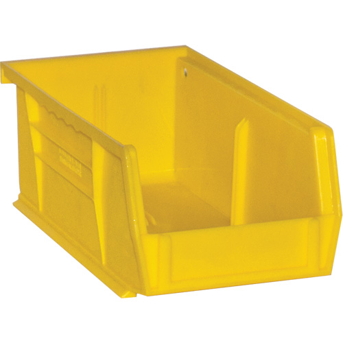 Hook-On Bins, 4" W x 3" H x 7" D, Yellow, 10 lbs. Capacity Industrial Sales
