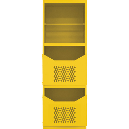 Spill Control Cabinet, 1 Shelves, 72" H x 24" W x 24" D, Steel, Yellow Industrial Sales