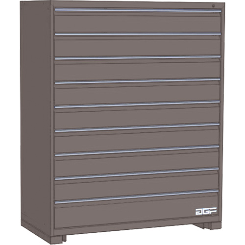 Modular Drawer Cabinet, 9 Drawers, 24" W x 28" D x 60" H, Grey Industrial Sales