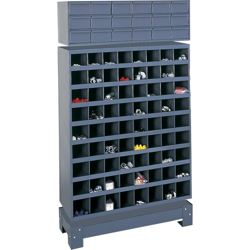 Modular Small Parts Storage Unit, Steel, 18 Drawers, 33-3/4" x 12-1/4" x 58-5/8", Grey Industrial Sales