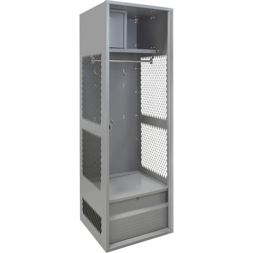 Gear Locker, Steel, 24" W x 18" D x 72" H, Grey Industrial Sales