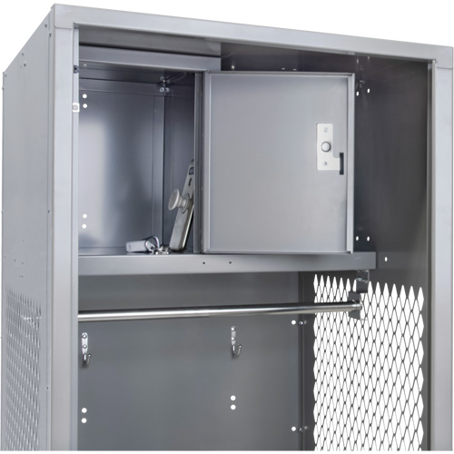 Gear Locker, Steel, 24" W x 18" D x 72" H, Grey Industrial Sales