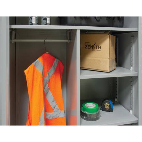 Combination Storage Cabinet, 36" W x 18" D x 72" H, Grey Industrial Sales