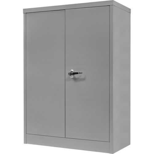 Counter-High Storage Cabinet, Steel, 2 Shelves, 42" H x 30" W x 15" D, Grey Industrial Sales