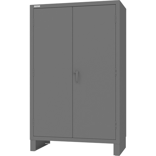 Cabinet with Hanging Bar & Standard Recessed Doors, Steel, 78" H x 48" W x 24" D, Grey Industrial Sales