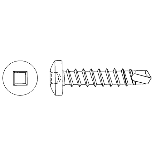 Self Drill Screw Pan, #6 x 3/8" L, Zinc Plated Industrial Sales