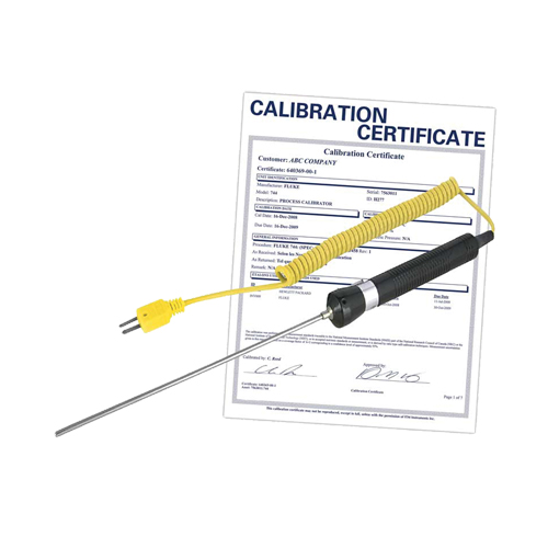 Immersion Thermocouple Probe with Calibration Certificate, 600 °C (1112°F) Max. Temp. Industrial Sales
