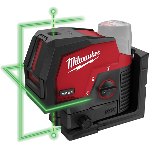 M12  Green Cross Line and Plumb Points Cordless Laser (Tool Only) Industrial Sales
