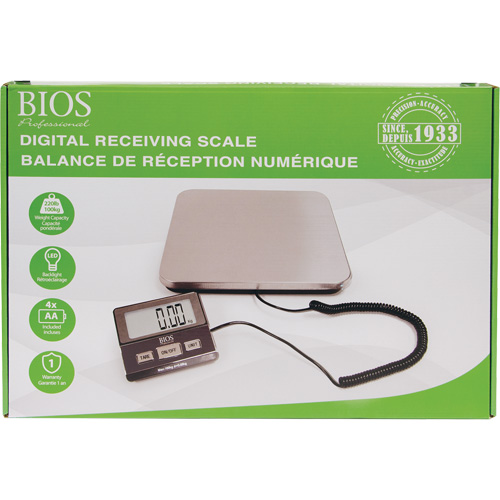 Digital Receiving Scale, 220 lbs. Cap., 1 lbs. Graduations Industrial Sales