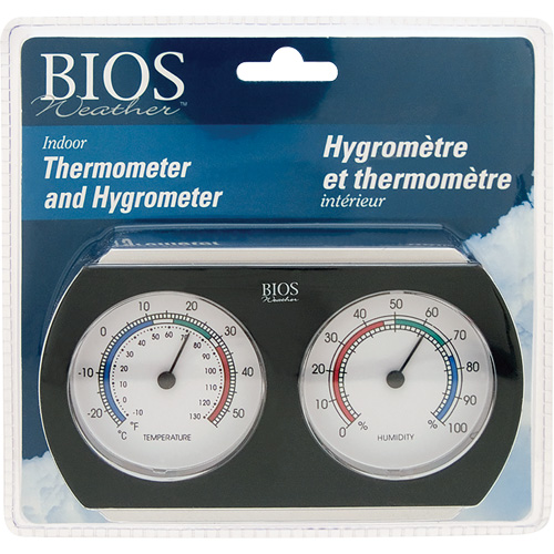 Indoor Thermometer/Hygrometer, 10°- 130° F ( -25° - 55° C ) Industrial Sales