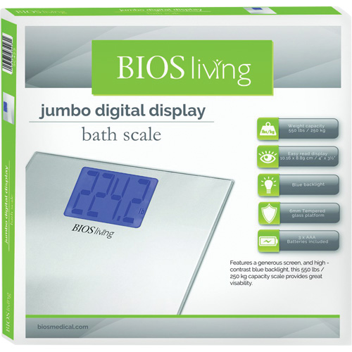 Jumbo Digital Display Scale, 550 lbs. Cap., 0.2 lbs. / 0.1 kg Graduations Industrial Sales