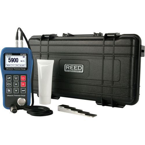 Thickness Gauge Kit, Digital Display, Ultrasound, 0.03" - 15.7" (0.65 mm - 400.0 mm) Range Industrial Sales