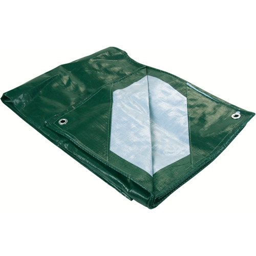Tarp, Heavy-Duty, Green, 8' x 6' x 9 mils Industrial Sales