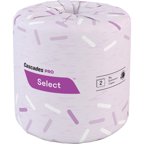 Pro Select&reg; Toilet Paper, 2 Ply, 500 Sheets/Roll, White Industrial Sales