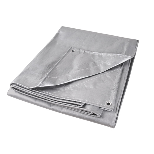 Tarp, Super Heavy-Duty, Silver, 10' x 8' x 12 mils Industrial Sales