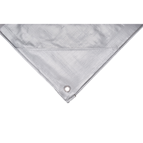 Tarp, Super Heavy-Duty, Silver, 10' x 8' x 12 mils Industrial Sales