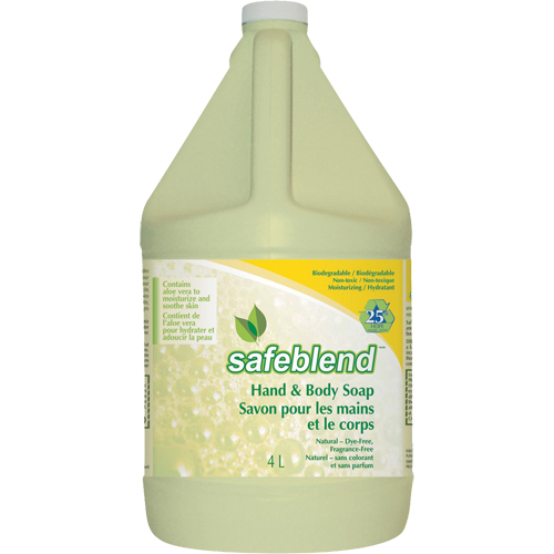 Hand & Body Soap, Liquid, 4 L, Unscented Industrial Sales