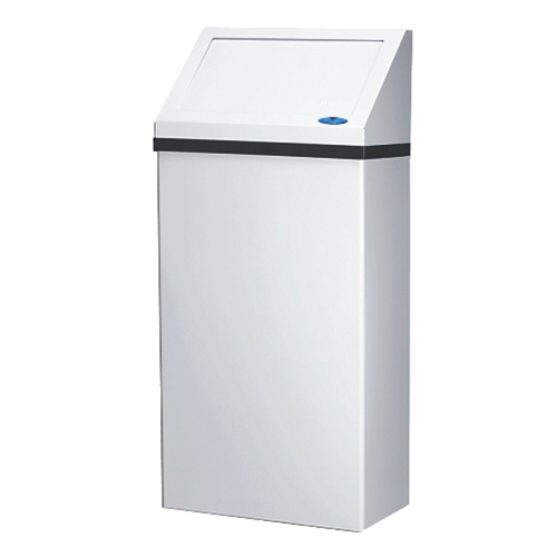 Wall-Mounted Waste Receptacle, Steel, 13.2 US gal. Industrial Sales