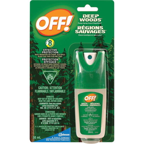 OFF! Deep Woods&reg; Insect Repellent, 25% DEET, Spray, 30 ml Industrial Sales