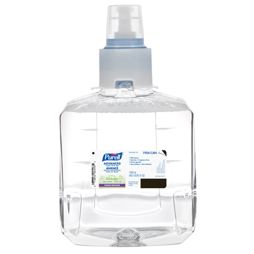 D&eacute;sinfectant pour les mains avanc&eacute; en mousse LXT-12, 1200 ml, Cartouche de recharge, 70 % alcool Industrial Sales