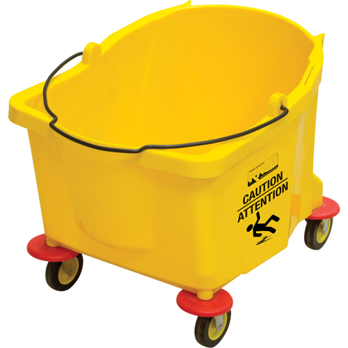Mop Bucket, 9.5 US Gal. (38 qt.) Capacity, Yellow Industrial Sales