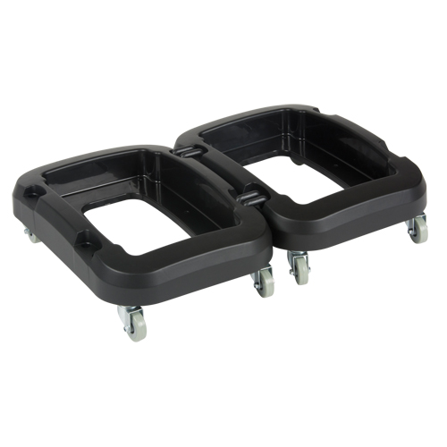 Recycling & Waste Receptacle Dolly, Polypropylene, Black, Fits: 17-1/4" x 12-1/2" Industrial Sales
