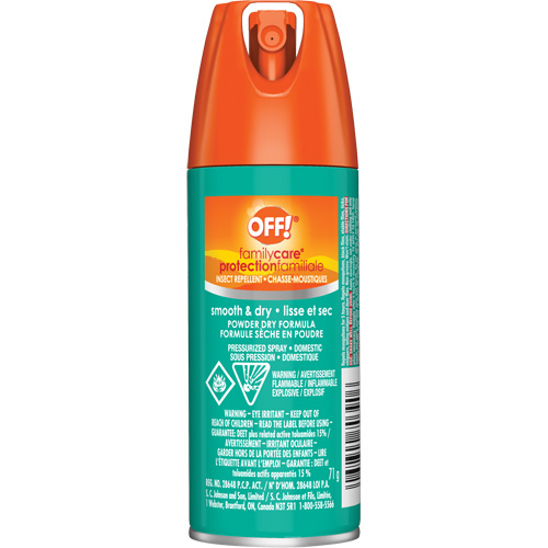 Insectifuge Off! Family Care, DEET &agrave; 15 %, A&eacute;rosol, 2,5 oz. Industrial Sales