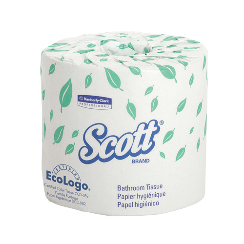 Scott&reg; Toilet Paper, 1 Ply, 550 Sheets/Roll, 403' Length, White Industrial Sales