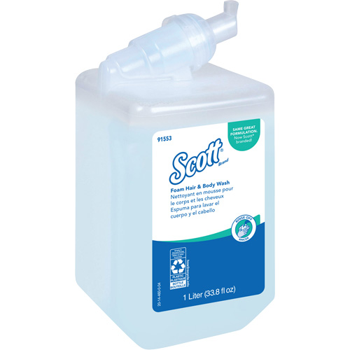 Savon moussant pour le corps et les cheveux Scott Pro, 1000 ml, Fraîcheur, Bouteille Industrial Sales