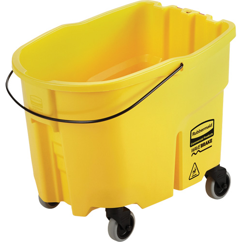 Wavebrake&reg; Mop Bucket, 8.75 US Gal. (35 qt.) Capacity, Yellow Industrial Sales