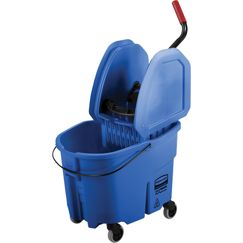 WaveBrake&reg; Mop Bucket & Wringer Combo Pack, Down Press, 8.75 US Gal.(35 Quart), Blue Industrial Sales