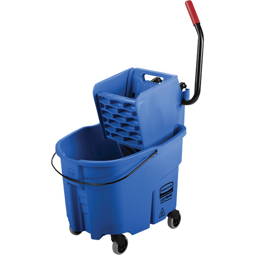 WaveBrake&reg; Mop Bucket & Wringer Combo Pack, Side Press, 8.75 US Gal.(35 Quart), Blue Industrial Sales