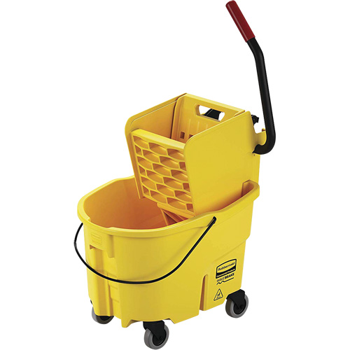 WaveBrake&reg; Mop Bucket and Wringer, Side Press, 6.5 US Gal. (26 Quart), Yellow Industrial Sales