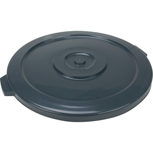 Couvercle pour contenant &agrave; d&eacute;chets, Couvercle plat, Plastique/Poly&eacute;thyl&egrave;ne, Convient aux contenants 24" dia. Industrial Sales