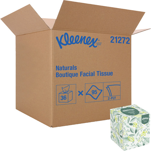Papiers-mouchoirs Naturals Boutique* de Kleenex, 2 pli, 7,8" lo x 8,3" la, 95 feuilles/boîte Industrial Sales
