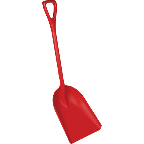 Pelle en un seul morceau pour la transformation des aliments, Lame 14" x 17", Longueur de 42-1/2", Plastique, Rouge Industrial Sales