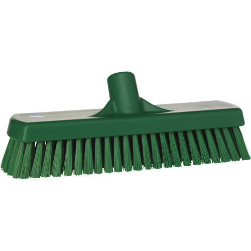 Brosse &agrave; r&eacute;curer pour planchers et murs, Crins Ferme, 12", Polyester, Vert Industrial Sales