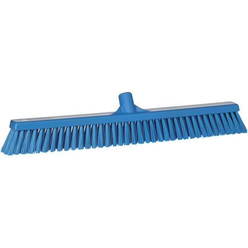 Balai-brosse &agrave; soies combin&eacute;es, Crins Cors&eacute;/Fin, 24", Polyester, Bleu Industrial Sales