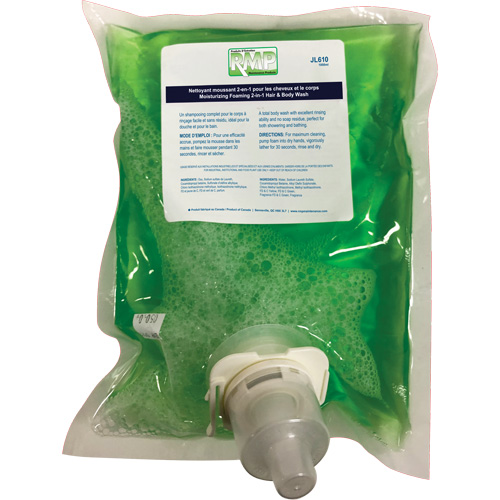 Moisturizing Hair & Body Wash, 1 L, Green Apple, Bag Cartridge Industrial Sales
